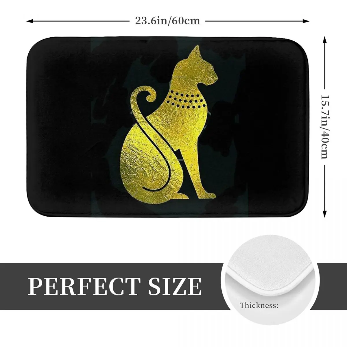 Egyptian Cat Egypt Hieroglyphic Doormat Kitchen Entrance Home Floor Mat Non-slip Carpet Rug for Living room Footpad Mats