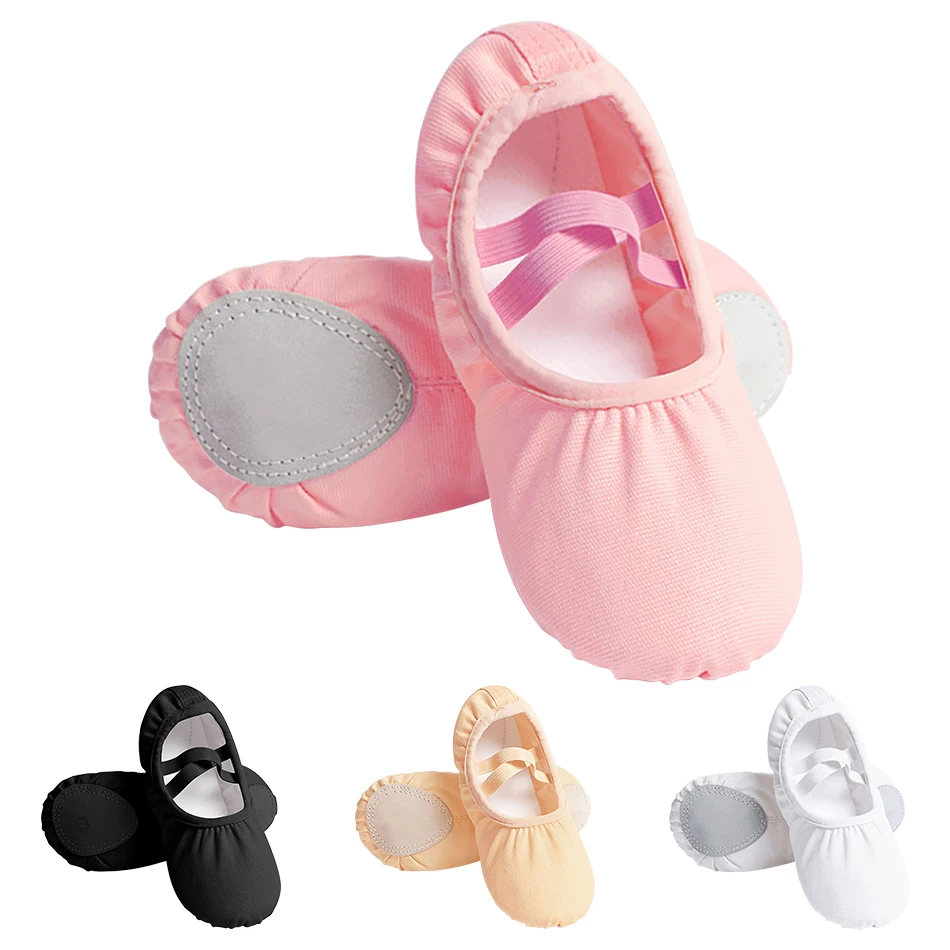 Girls Soft Sole Ballet Dance Shoes High Elasticity Elastic Band Flat Lightweight and Wear Resistant Design with Ergonomic Fit