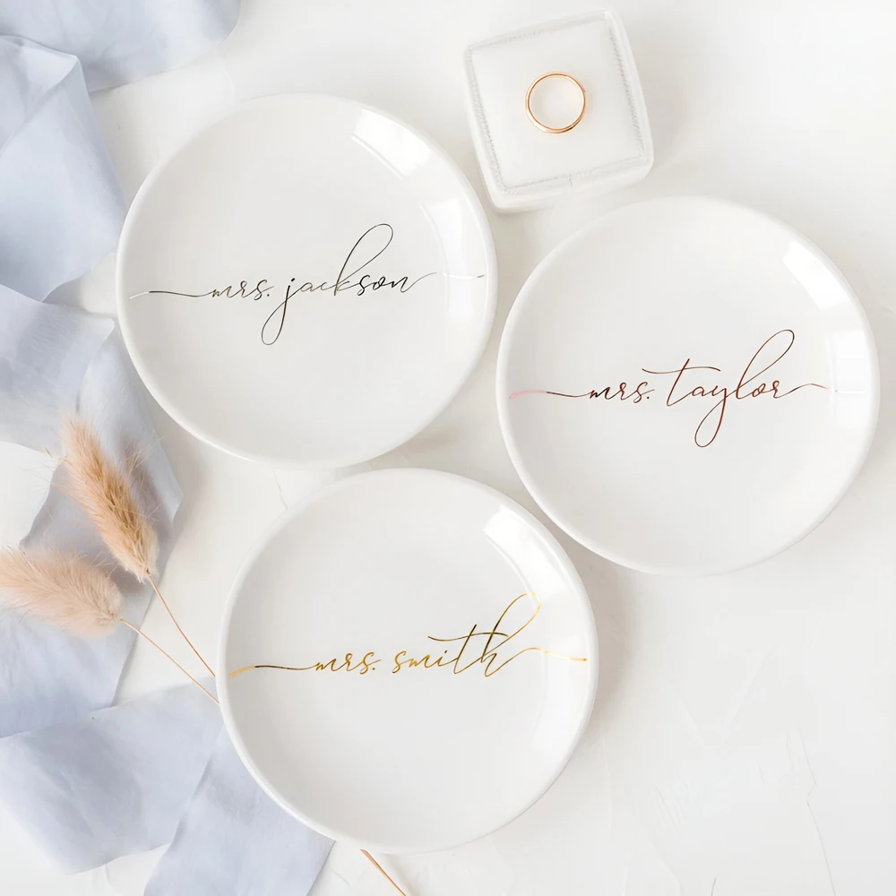 

PERSONALIZED GIFT Wedding Ring Dish Engagement ring holder dish Anniversary Gift Personalized Ring Dish for Bride Wedding Gift