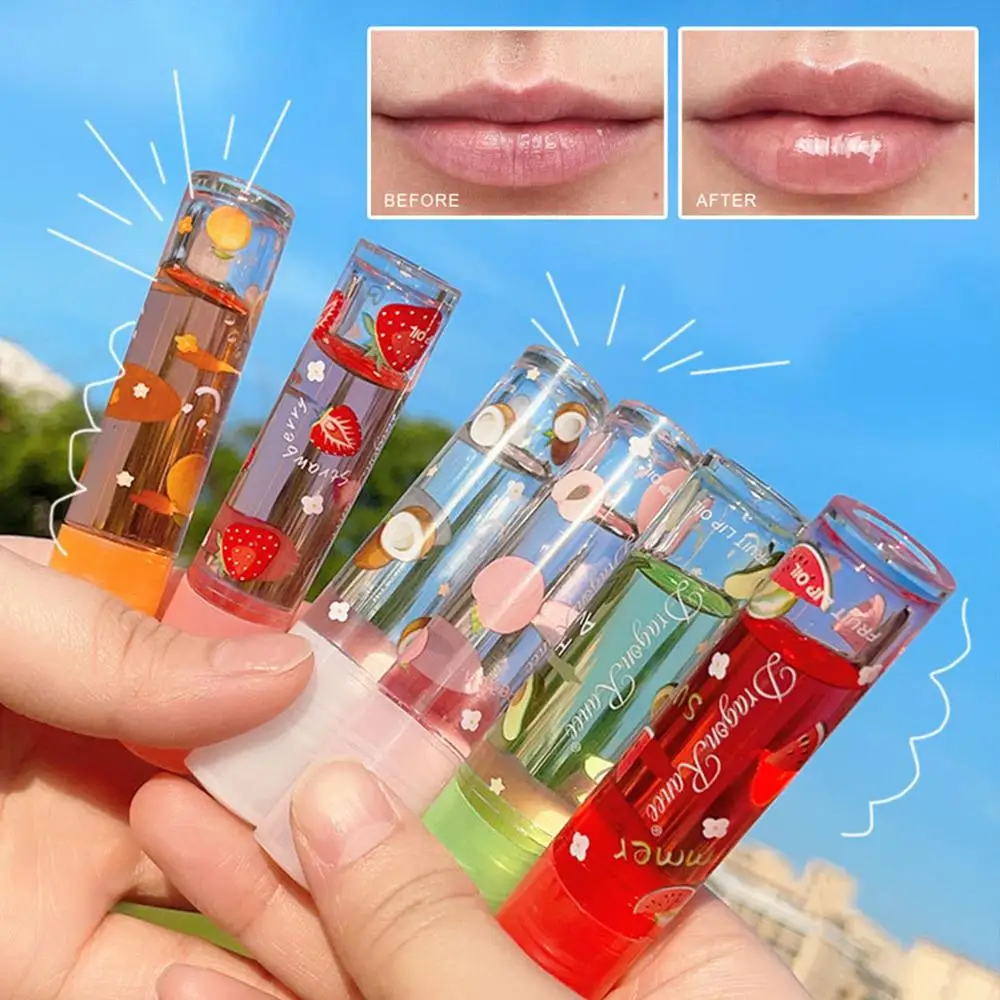 1PC Transparent Lip Gloss Clear Oil New Lip Glaze Velvet Air Cute Moisturizing Liquid Matte Fruit Lip Balm Sexy Plumper T7X3