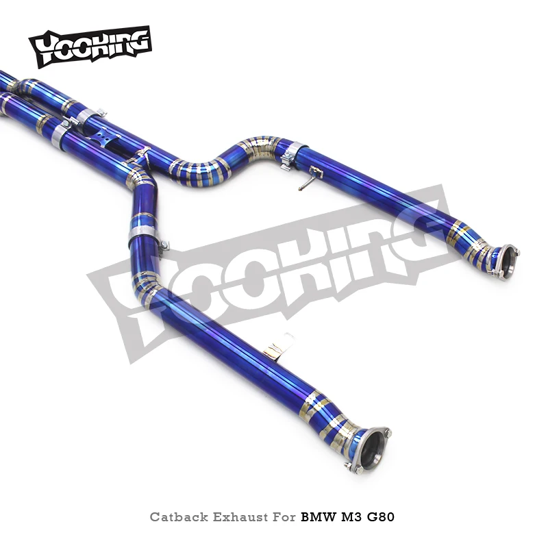 Custom Titanium Pipes Catback Muffler For BMW M3/M4 G80 G82 3.0T 2019- Engine Car Parts Valvetronic Exhaust System With Control