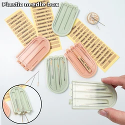 4pcs/Set Sewing Needle Storage Box Tube With Sticker Multi-Grid Needles Holder Organizer Hand DIY Sewing Needles Case Container