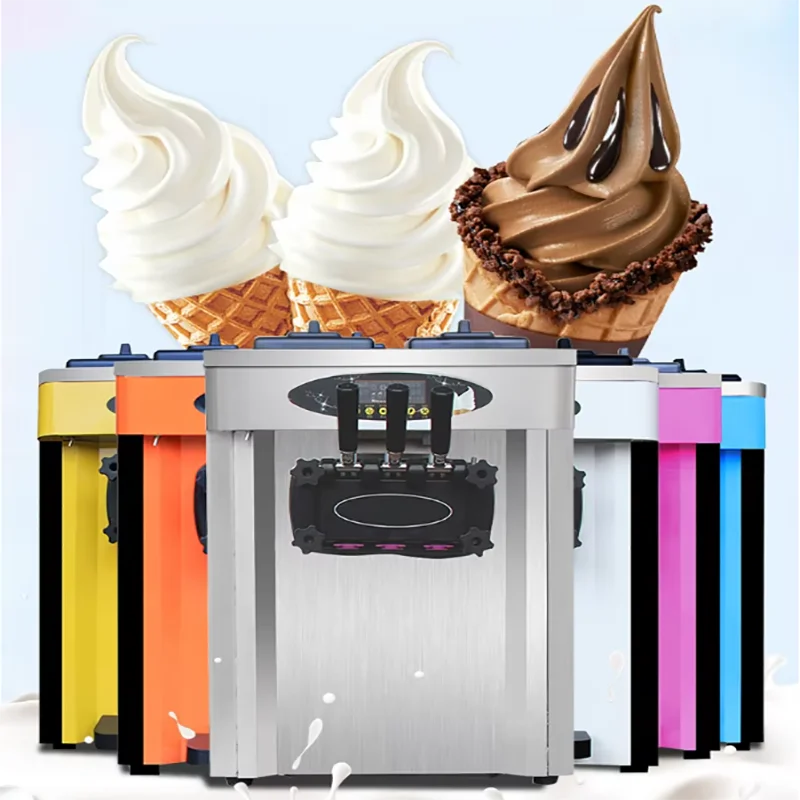 Very Popular Table Top Model with 3 Flavor Ice Cream Easy Operating
