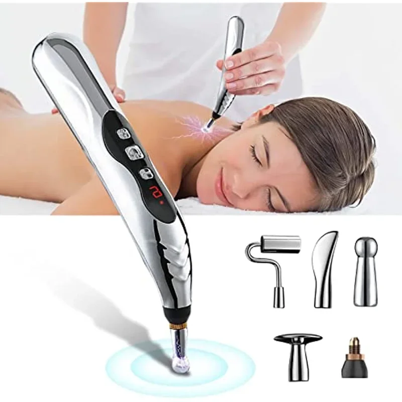 

Acupuncture Pen Electronic, USB Rechargeable Pain Relief Electric Meridians Energy Pen Massager Pen Pain Relief Massage Tool