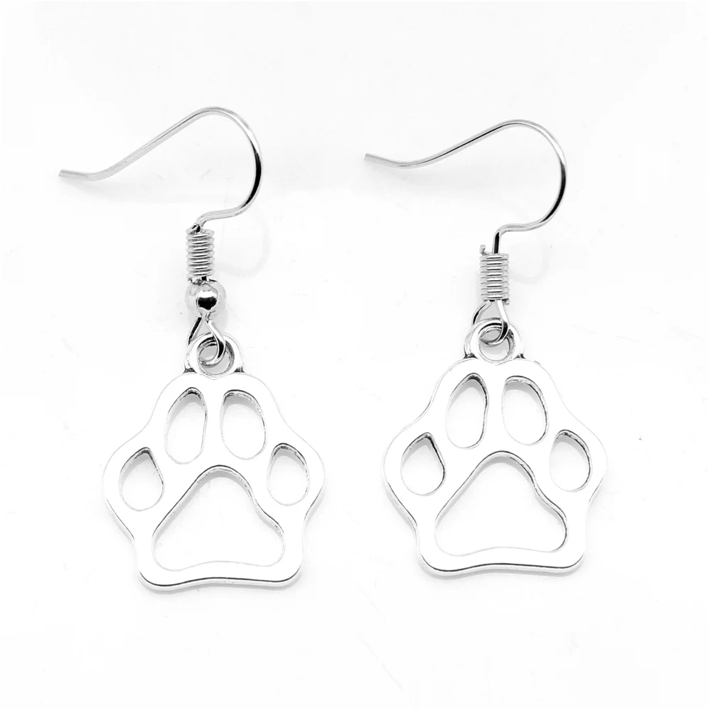 1 Pair Dog Paws Earrings For Teens Fashion Jewellery 16x20mm