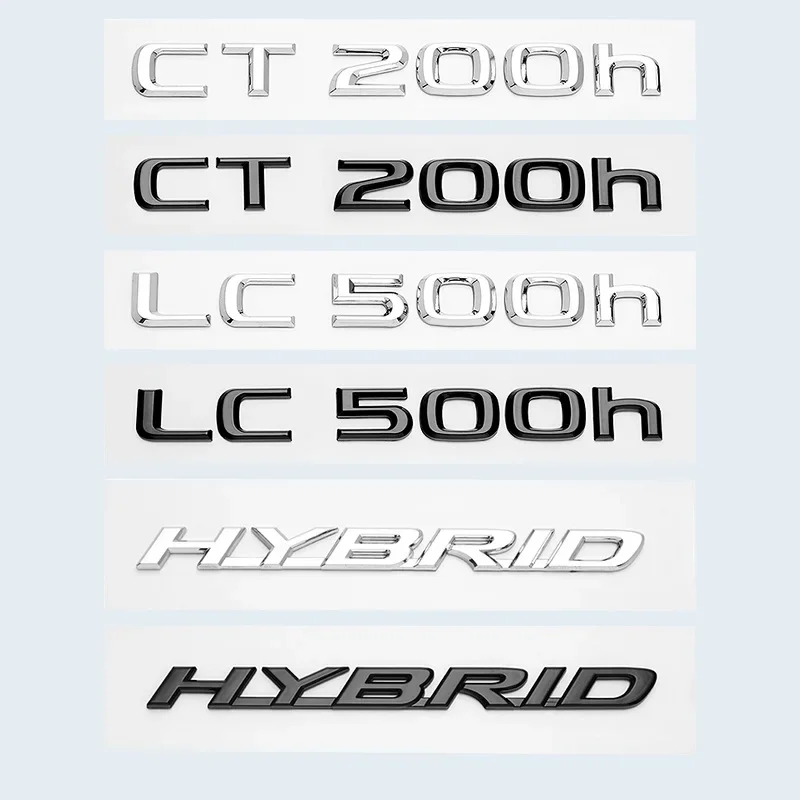 ثلاثية الأبعاد كروم لامع أسود ABS رسائل عدد CT200h LC500 LC500h الهجين شعار لكزس سيارة جذع شارة لاصقة للشعار اكسسوارات