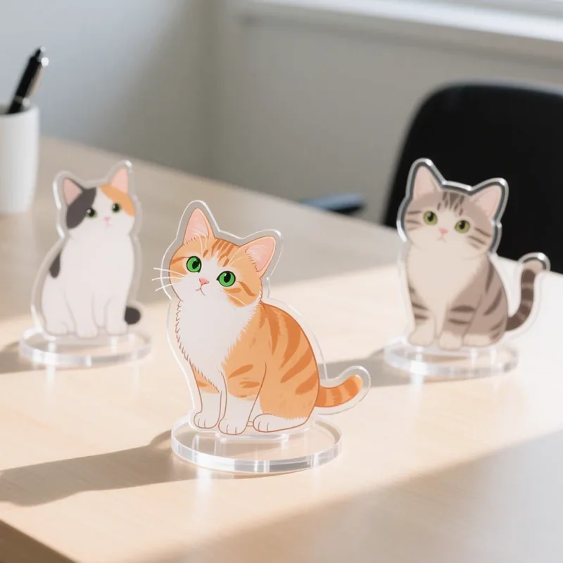 Customize Cute Pet Acrylic Table Holder Kawaii Dog Cat Photos Desk Bracket Custom Pets Desktop Display Stand Figures Standee