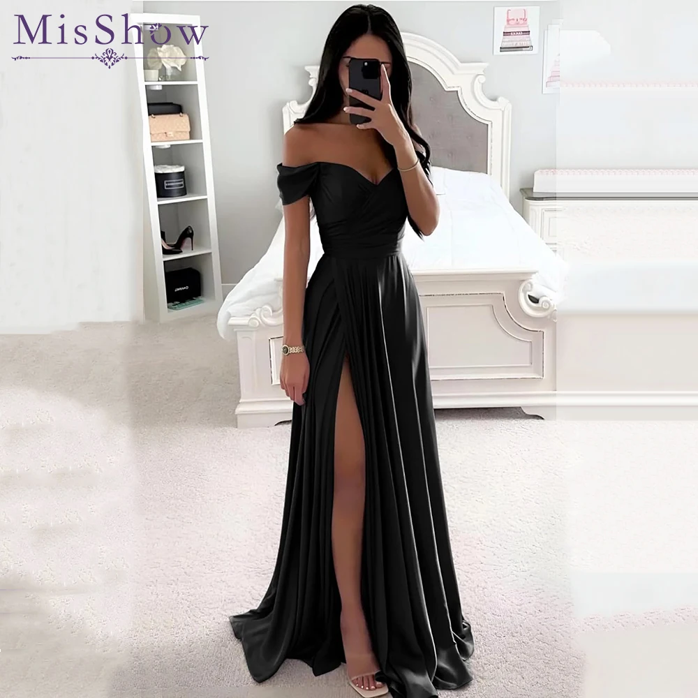 MisShow Bridesmaid Dresses Elegant Off-Shoulder Gowns Formal Occasion Birthday Dress for Women Luxury 2024 Wedding Gust Dress