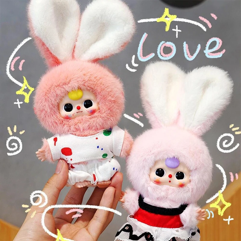 

Baby Three Miniature Bunny Series Blind Box Plush Doll Bag Pendant Toy Vinyl Mystery Box Action Figure Birthday Toy Gift