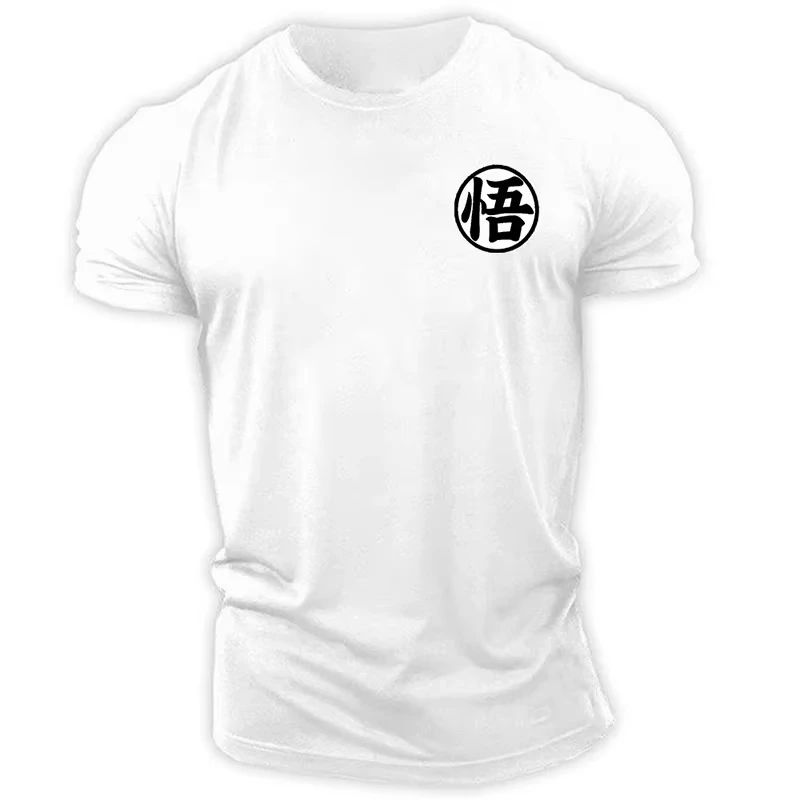 Workout Men's Gym T-Shirt Goku Print Short Sleeves T-Shirt Summer Casual Tee Streetwear Men's O-neck Sweatshirt Women's Clothing image 2