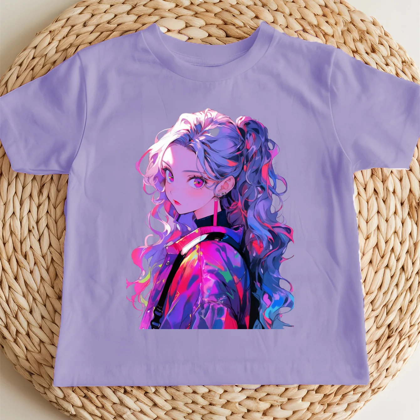 

Детская базовая одежда из чистого хлопка с милым мультяшным принтом для девочек, удобная футболка для девочек, уличная футболка с круглым вырезом и короткими рукавами