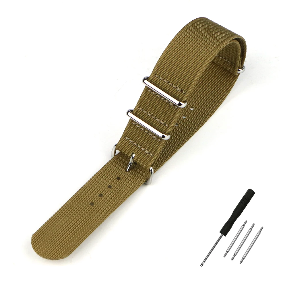 Nylon-Uhrenarmband, geripptes Armband, 16 mm, 18 mm, 19 mm, 20 mm, 22 mm, 24 mm, Ersatz für Militär-Ballistikgewebe, Premium-Uhrenarmband-Zubehör – Detail 12