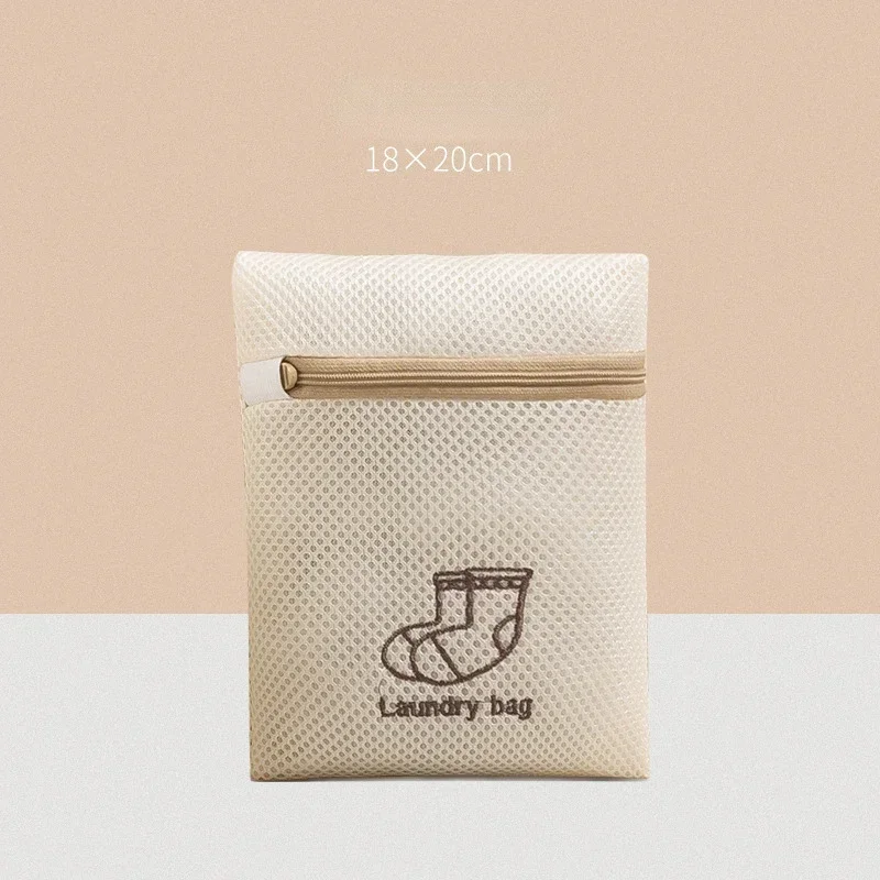 

Laundry Bag Fine Mesh Embroidery Print Laundry Pouch Household Clothes Cleaning Washing Bags for Washing Machines