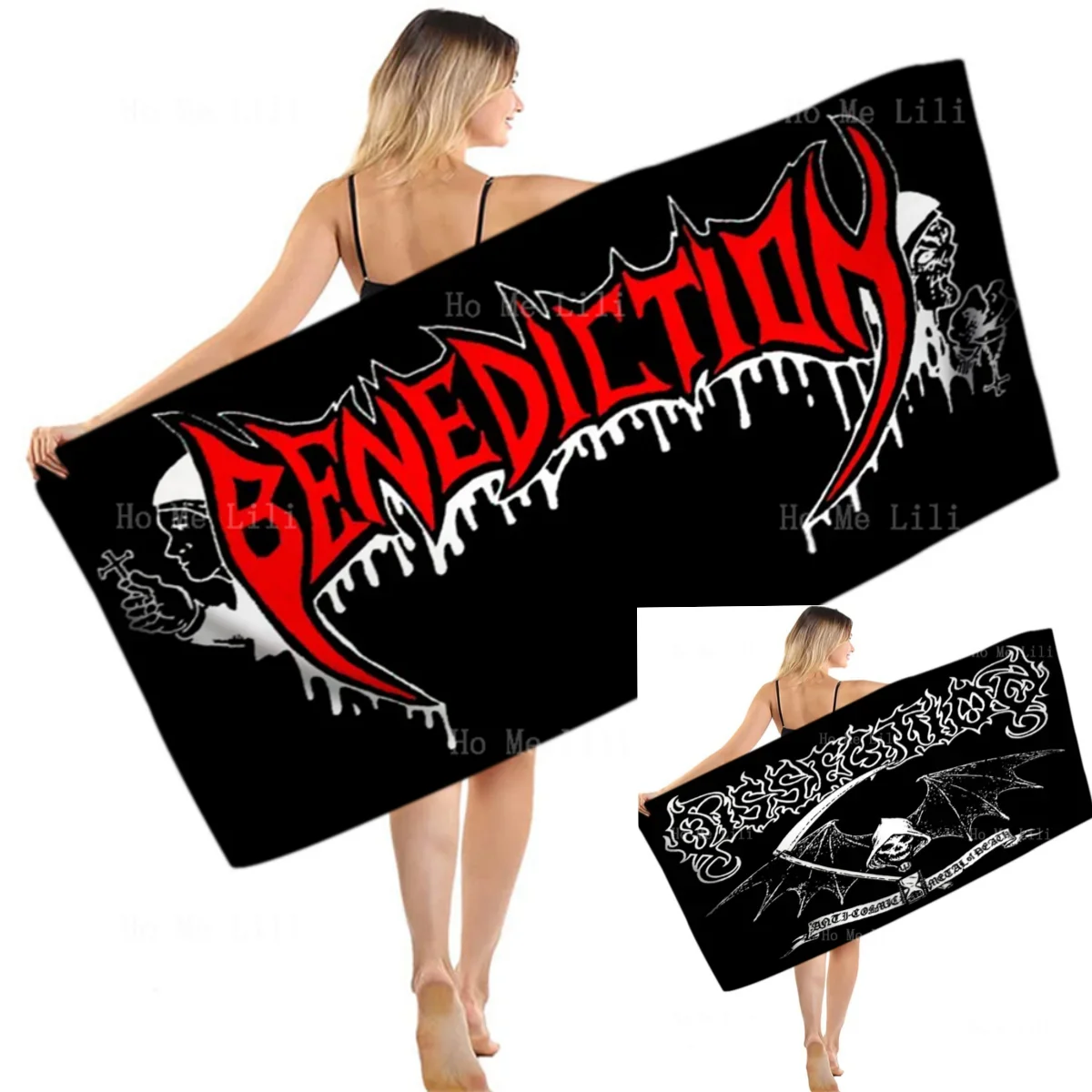 

Anatomical Reaper Music Group Retro Blessing Band Quick Drying Towel It Can Be Used In Places Like Yoga Fitness