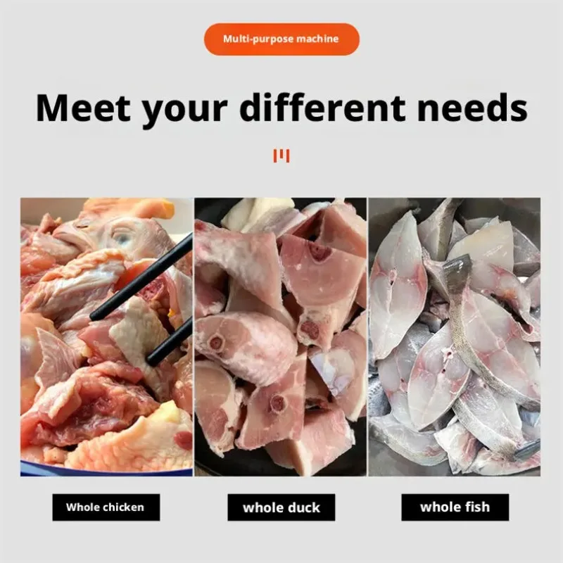 New Fully Automatic Stainless Steel Dicing Machine Commercial Multi-Purpose Portioning Cutter for Frozen Fresh Meat Ribs Chicken