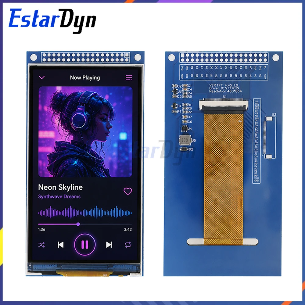 Estardyn 4.45-inch TFT LCD screen ST7701 small display 480x854 RGB module with color LCD image 4