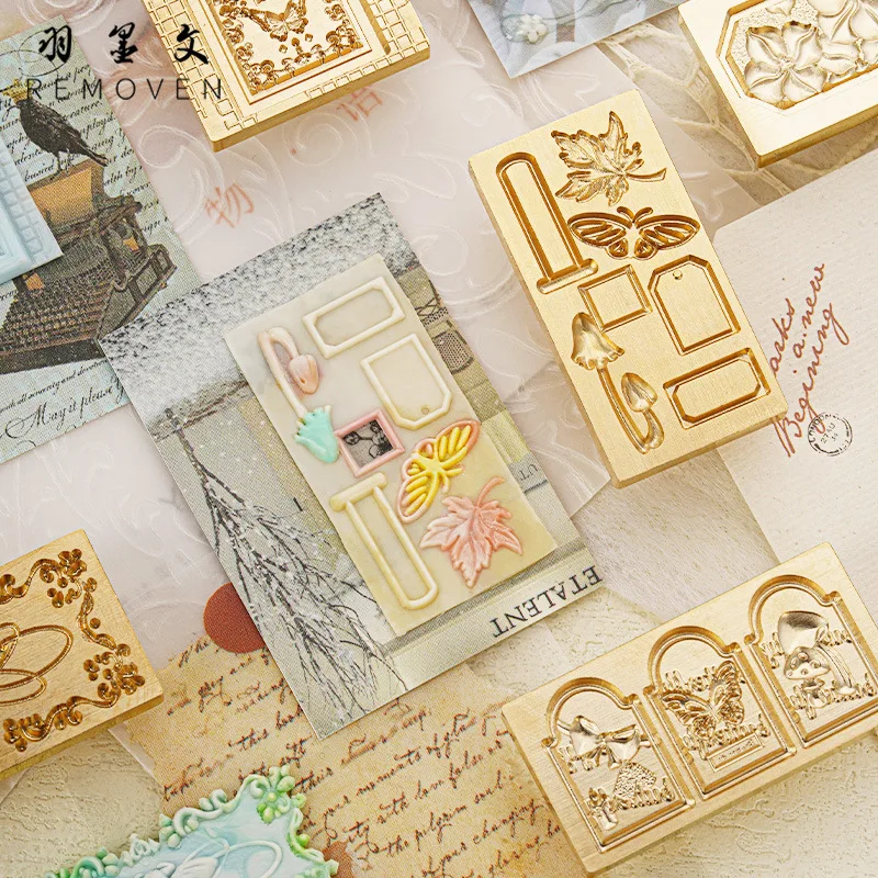 3D Wax Seal Stamp, European Showcases, Butterflies, Flowers, Copper Head Envelopes, Wedding Invitations, Scrapbooking Gift