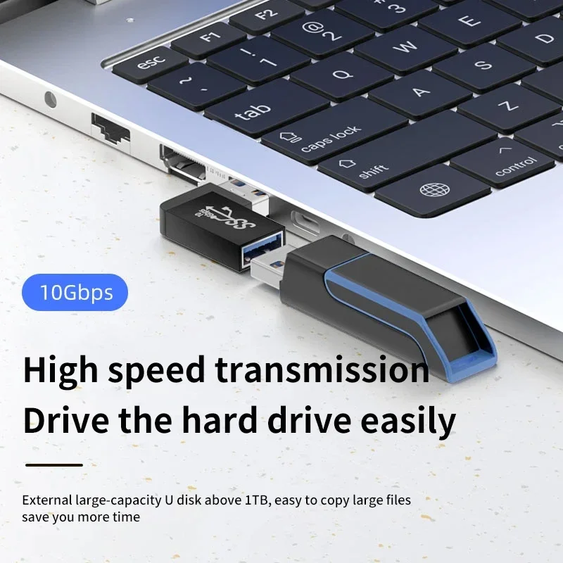 Adaptador de extensión USB 3,0 de 10Gbps macho a hembra, conector USB de codo hacia arriba de 90 grados para PC, portátil, conversión de enchufe