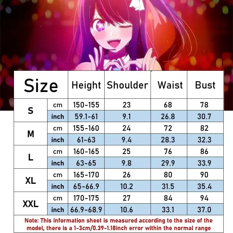 Ai Hoshino Cosplay Costume Anime Oshi No Ko Hoshino Ai Cosplay Cute Lolita Red Dress Halloween Party Outfit Role Play Clothing