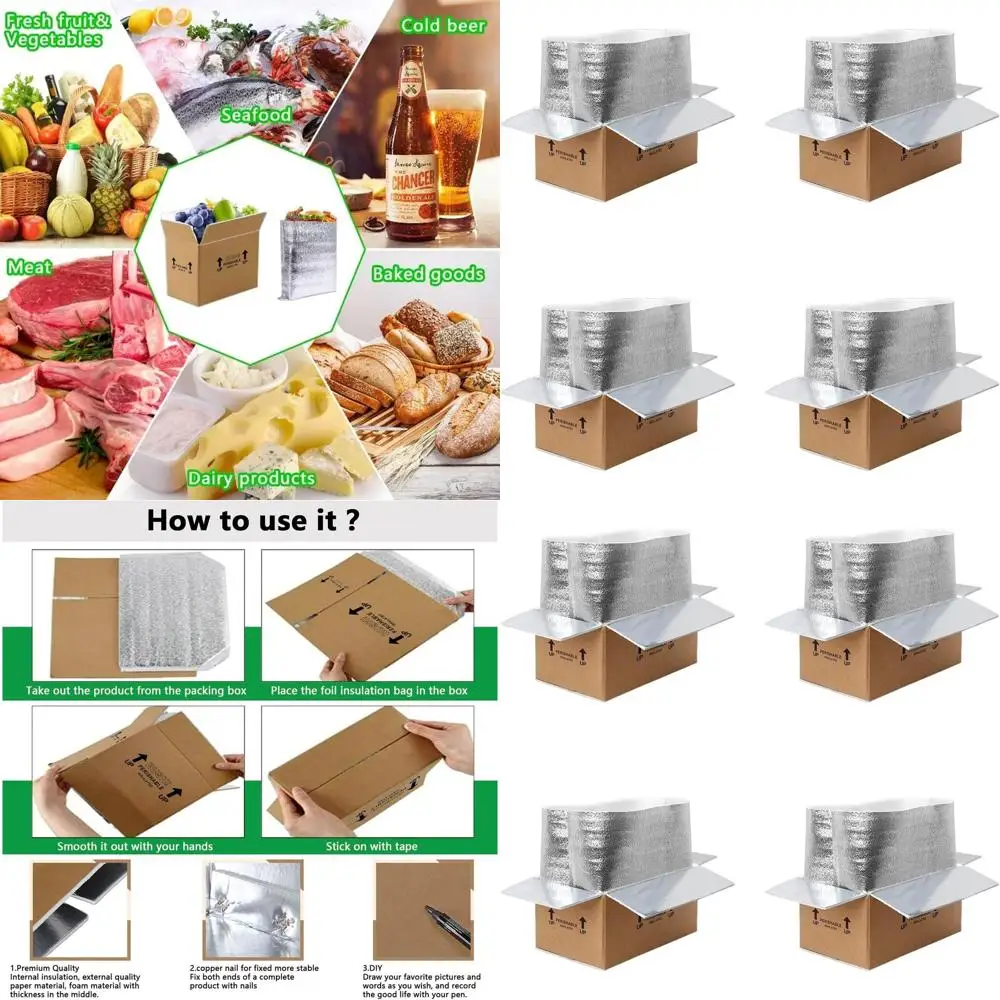 

Изолированные транспортировочные коробки 9x7x4, с масляным покрытием, двойная изоляция для холодных и горячих продуктов, многоразовые, для пересылки деликатных товаров, малые почтовые коробки