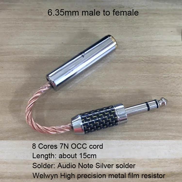 HIFI 7N OCC 6.5MM Male To 4Pin XLR 4.4MM Female 20Ohm/30Ohm/50Ohm/75Ohm/100Ohm/150Ohm/200Ohm/300Ohm Impedance Adapter Connector