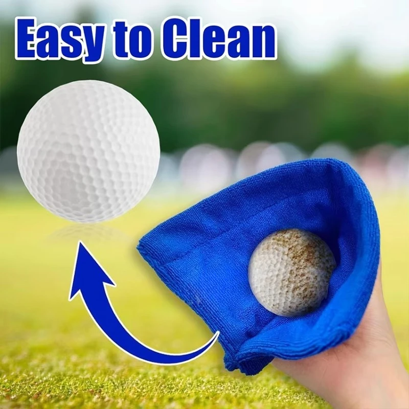 3pcs Golf Ball Towel with Snap Hook,Microfiber Amphibian Wet Dry,for Golf Bag Course Exercise Gym,Golf Ball Cleaner Accessories - view 4
