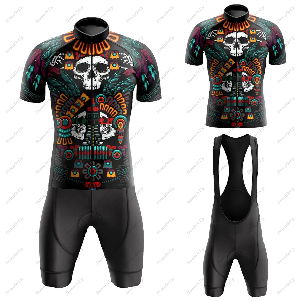 Summer Men\'s Cycling Jerse Set Breathable Cycling Jersey Bib Shorts MTB Bicycle Uniform Can Customized Bike Team