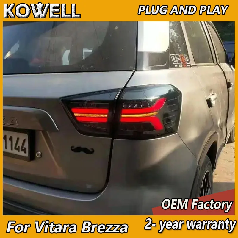 Car Styling for Suzuki Vitara Tail Light Maruti Brezza 2016-2020 Rear DRL+Brake+Turn Signal+Reversing