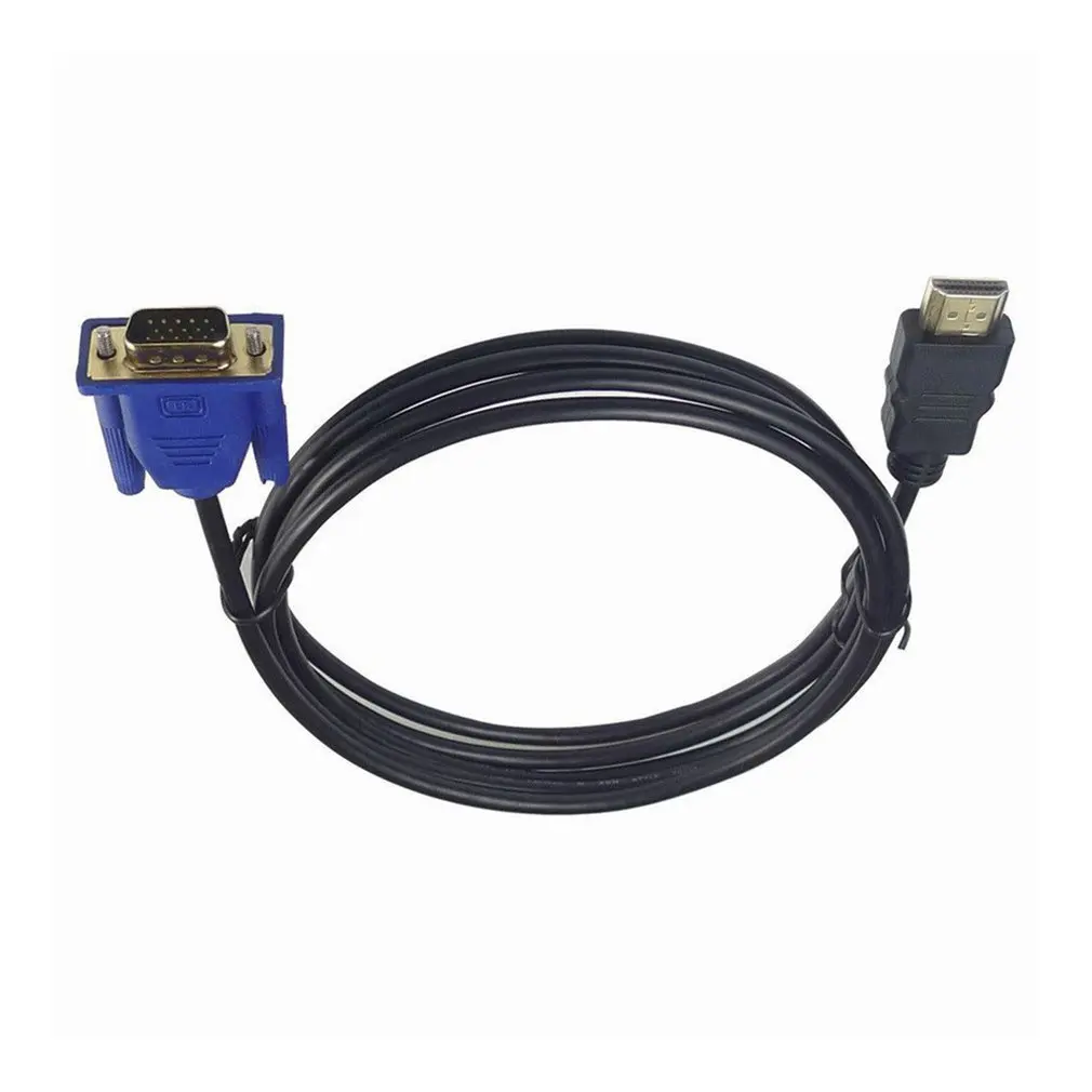 Heißer 1/1,8/3 m HDMI-kompatibel ZU VGA Kabel HDMI-kompatibel CableHD Adapter Kabel Mit audio Dropshipping Großhandel