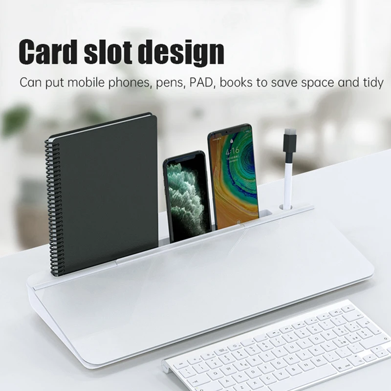 Desktop Keyboard Mini Whiteboard Writing Board Tempered Glass Business Office Erasable Note Memo Wrist Rest Board Easy Install