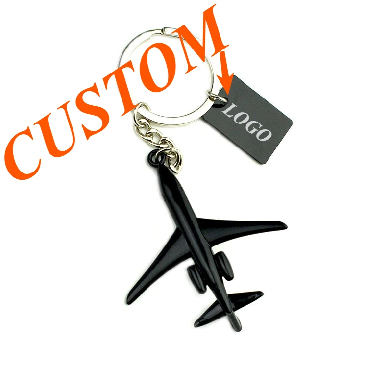 

1pc Custom Keychain Personalized Metal Creative Aviation Aircraft Model Customized Key Ring Car Accessories Gift Wholesale