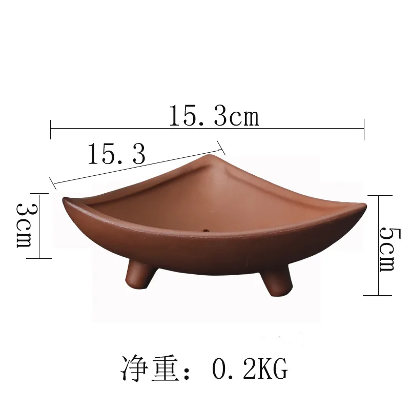 Creative Personality: Special Ceramic Flower Pot Plants for Wen Bamboo, Indoor Micro-landscape, Purple Sand Fortune Tree Potted