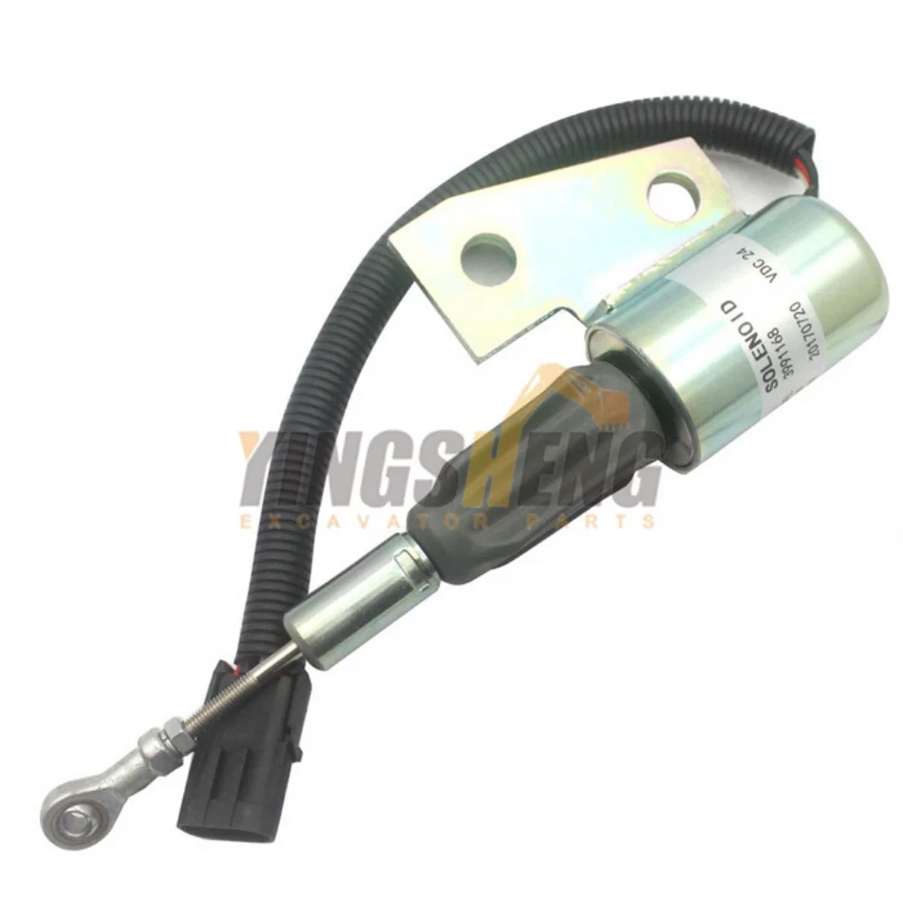 

Modern Liugong excavator parts diesel shut-off D6ac engine fuel shut-off stop solenoid valve 3991167 12v 3991168 24v