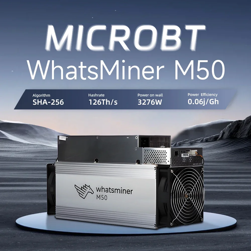 Brand New MicroBT Whatsminer M50 Miner 100T 126T BTC Bitcoin Coin Miner Asic Miner Cryptocurrency Mining with PSU