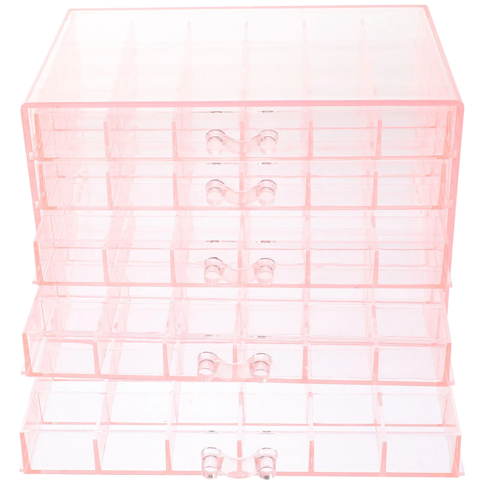 

Многоуровневый органайзер для хранения украшений с выдвижными ящиками, настольный держатель для серег, прозрачный футляр для ожерелий и браслетов