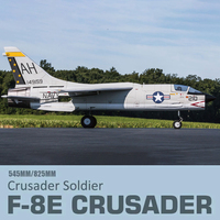 Freewing 64mm F-8E CRUSADER PNP RC Aircraft Fixed Wing Model Outdoor assembled foam Remote Controlled Aircraft Adult Toy