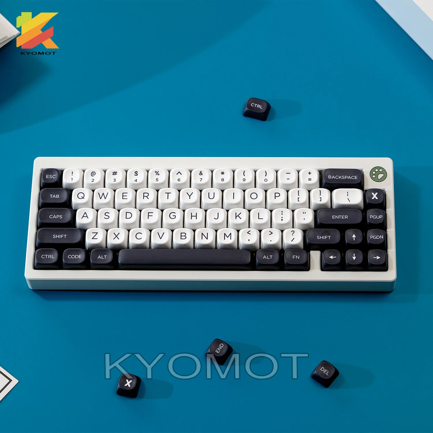 

KTOMOT 125-клавишные белые и черные колпачки для клавиш Sub PBT XOA Profile Аниме Keycap для Cherry MX Switch DIY GMK Игровая механическая клавиатура