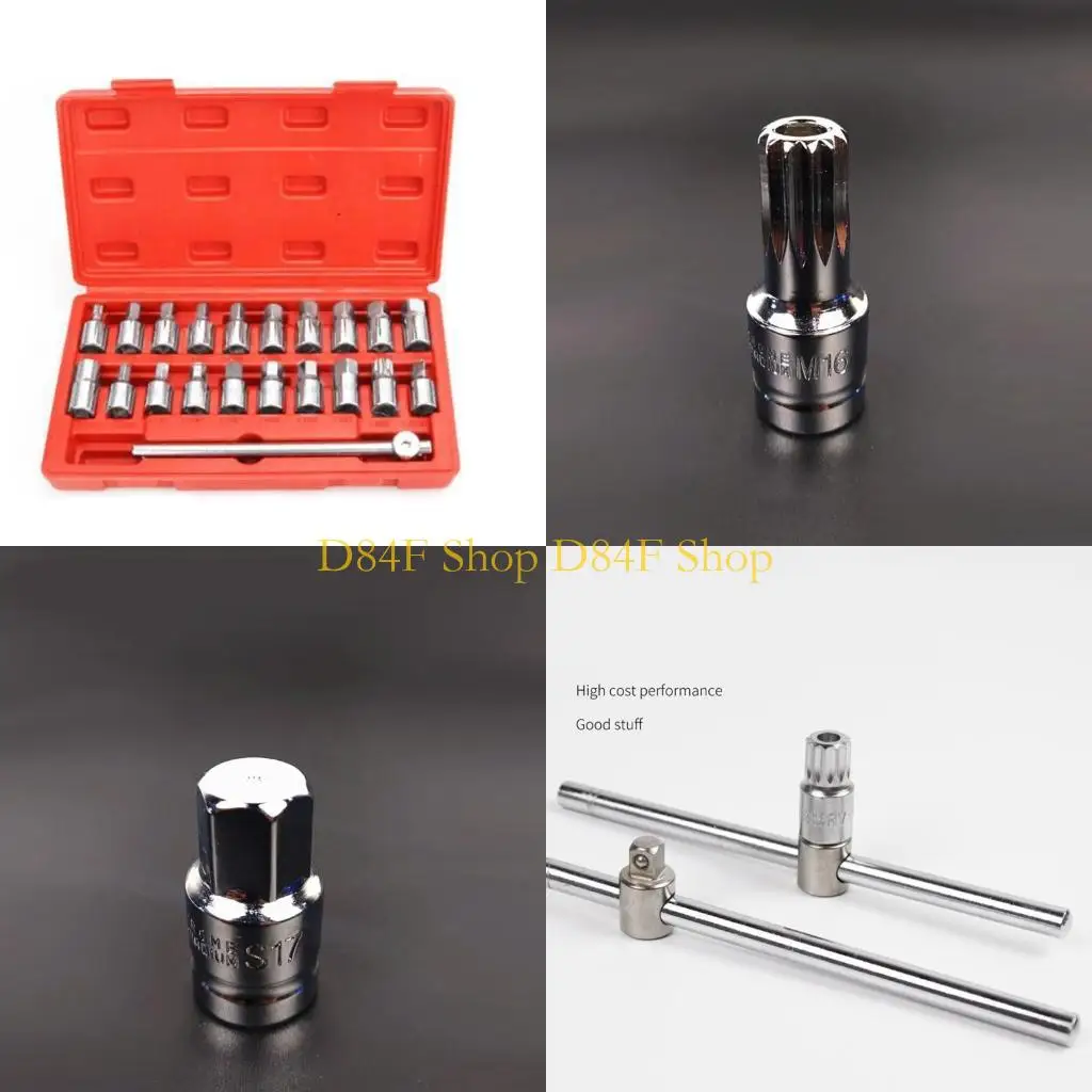 D84F Durable Steel Wear-resistant Four-corner Hexagonal Oil Drain Tool Socket Wrench