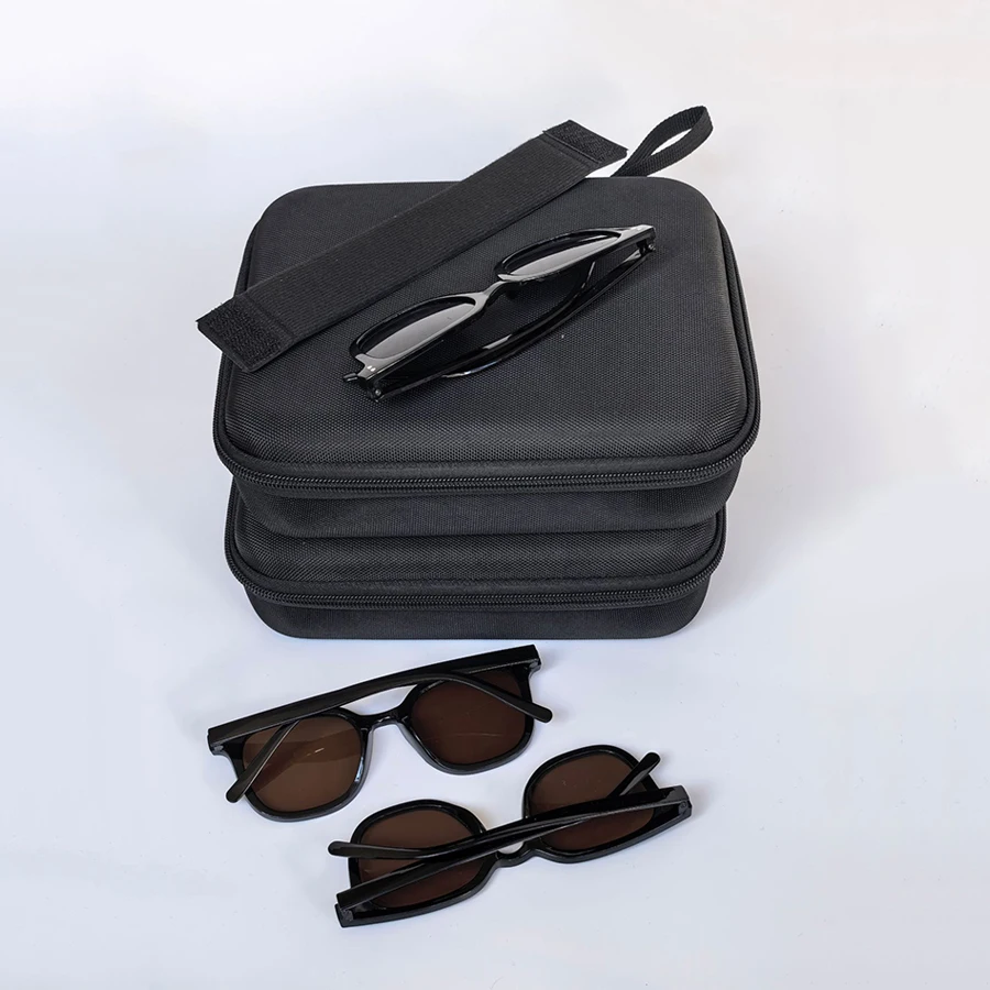 Estuche organizador para gafas con compartimentos y cierre seguro - imagen 4