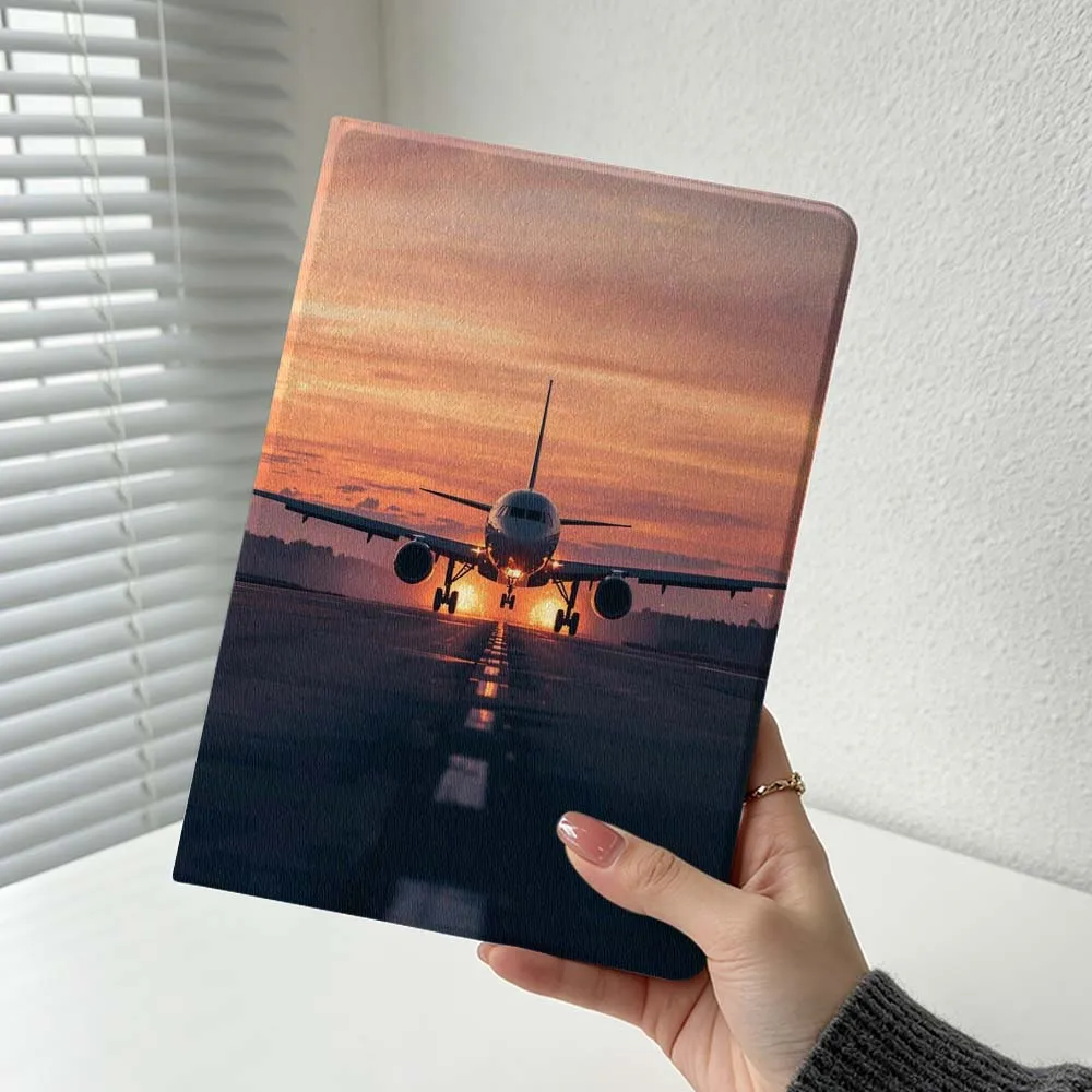 Airplane Sunset Runway For Xiaomi Redmi Mi Pad 8 7 6 5 4 2 SE K Pro Max Ultra Poco Pad Soft Inch Tablet Case Cover