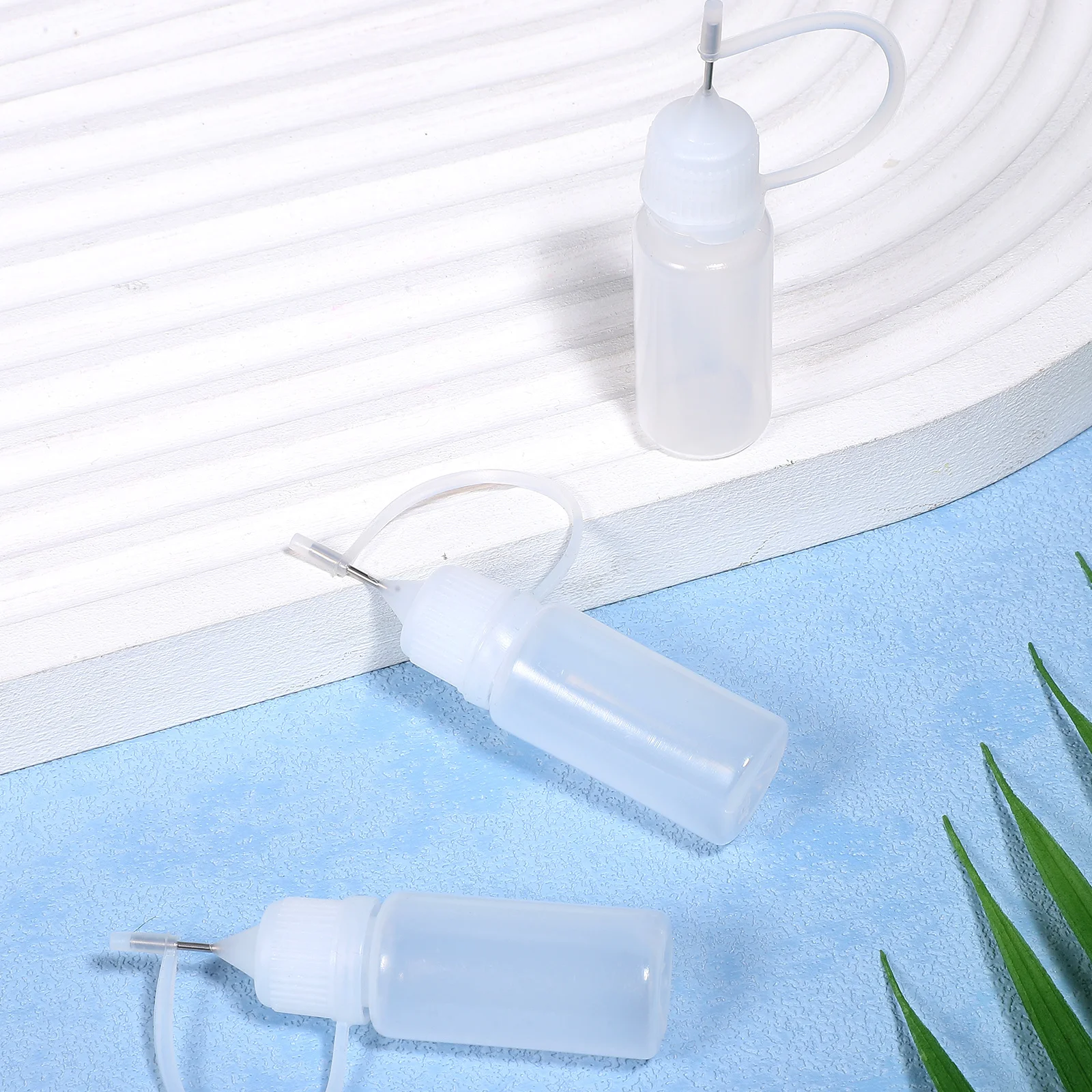 

20 pcs Needle Tip Bottles Clear Applicator Bottles For Diy Craft Gluing Projects Quilling Tool Dispenser Refillable Pe Plastic