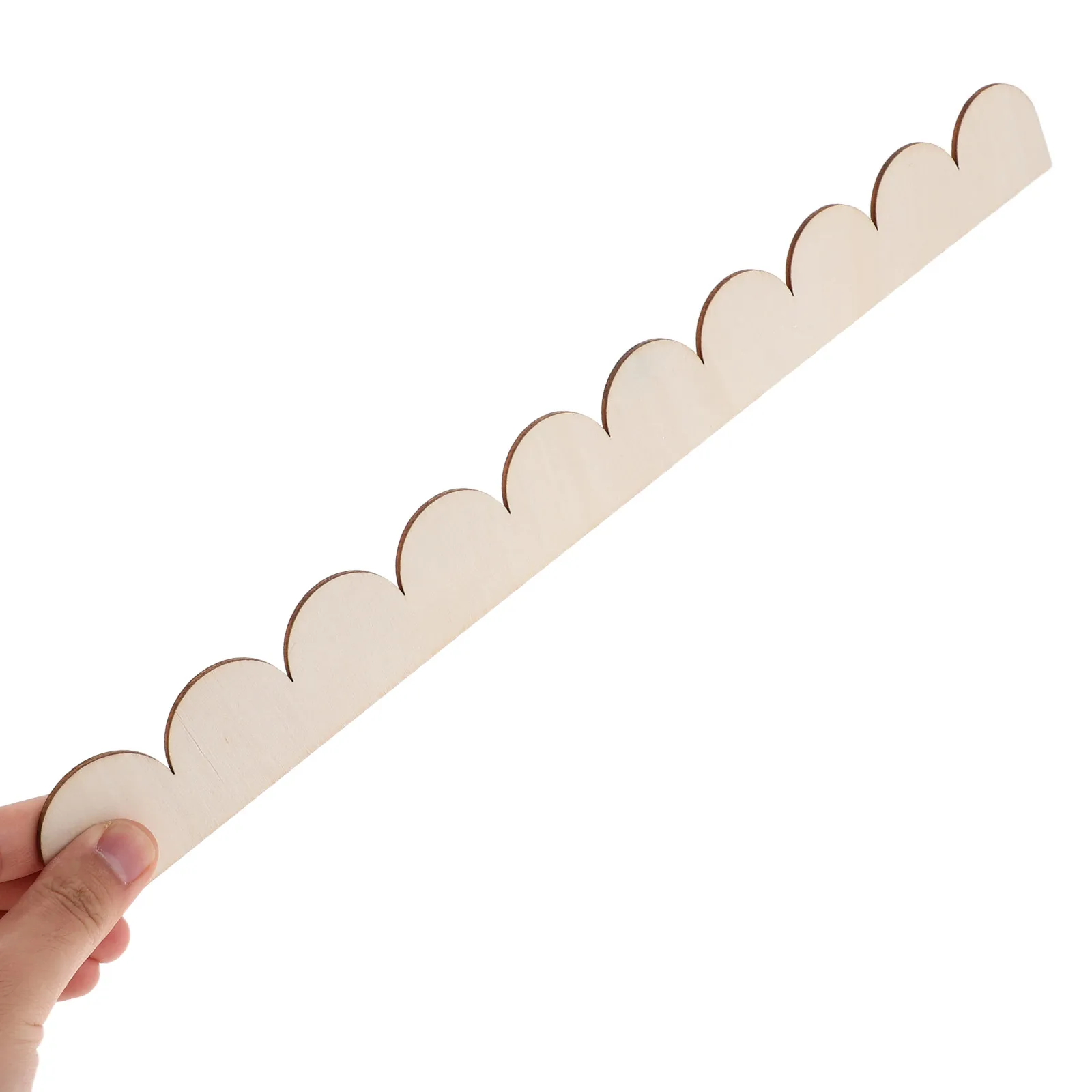 

12 PCS Fan-shaped Wooden Border Decorative Window Moulding DIY Door Shelf Frame Cabinet Edge Strips