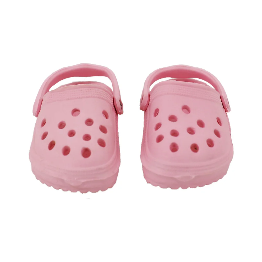 Sepatu boneka 7 CM Sandal cocok untuk boneka Amerika 18 inci & 43 Cm aksesori pakaian boneka bayi baru lahir perempuan Generasi kami