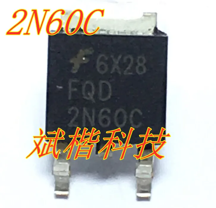 10PCS/LOT 2N60C FQD2N60C TO-252 SOT-252 MOSFET N-CH2N60