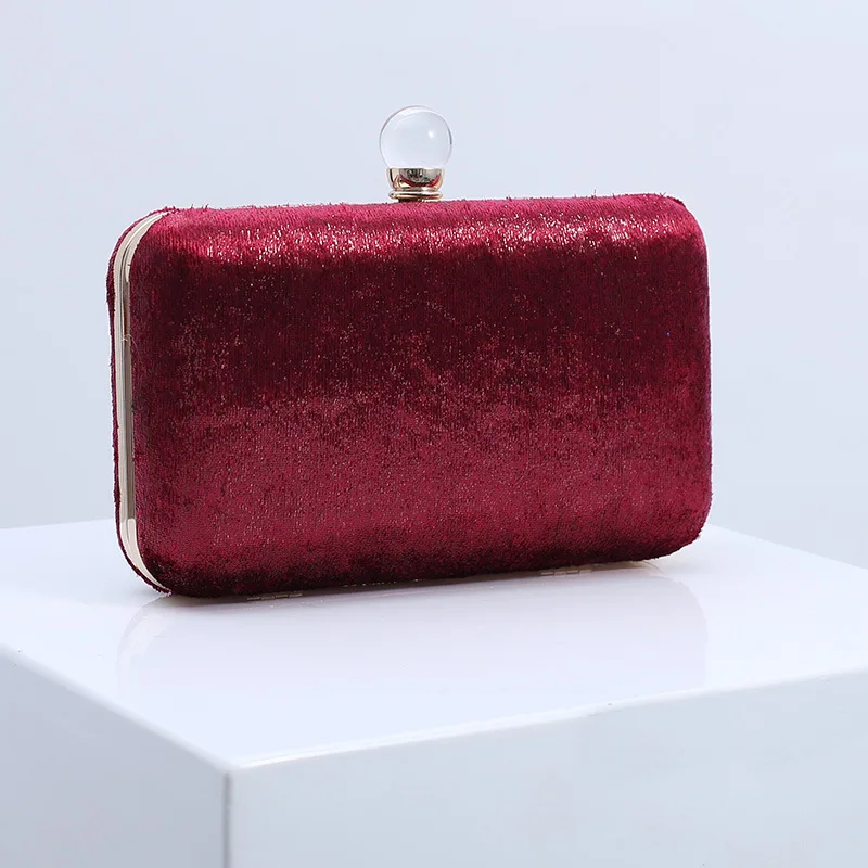 

Ladies Elegant Evening Bags 2023 New Fashion Clutches Wedding Party Handbags Wine Red Clutch Purse for Women Chain Shoulder Bag