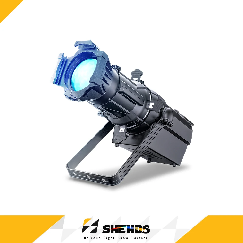 SHEHDS 350W LEKO Spot-Licht Kaltweiß Warmweiß mit RGB-Farbfilter Scheinwerfer für DJ Disco Hochzeit Laufsteg Show Geräuscharm 2 Jahre Garantie DMX512