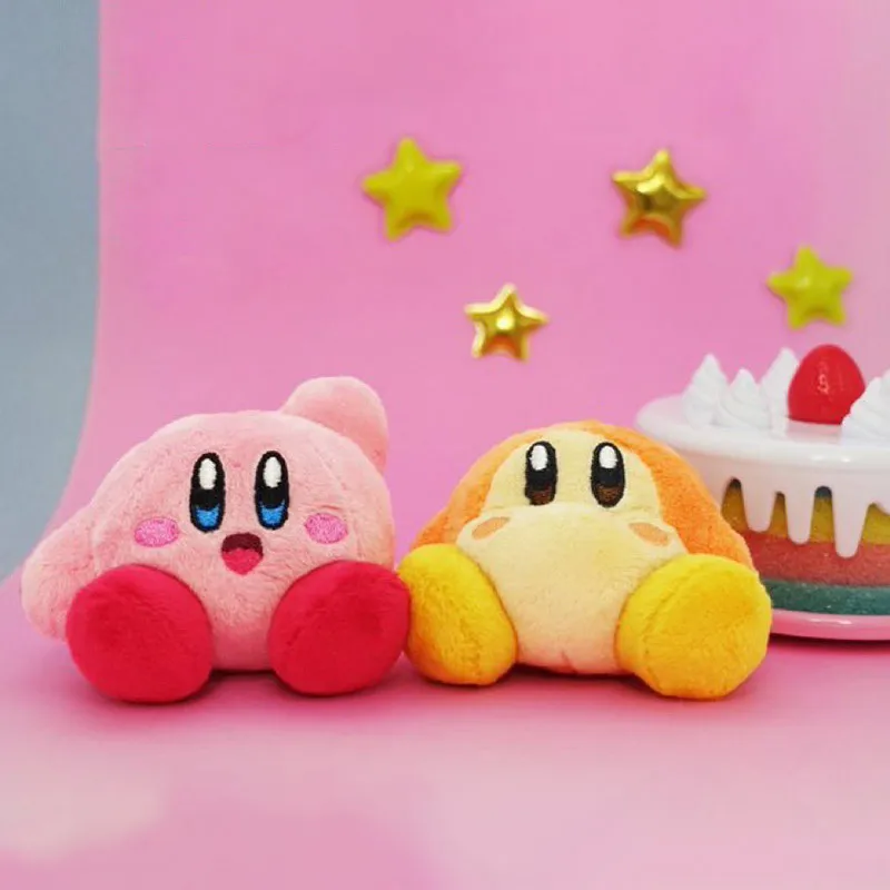 Cute Kawaii Gashapon Kirby Soft Plush Pink Demon Doll Figure Capsule Toy Cute Anime Bag Keychain Mini Kids Gift