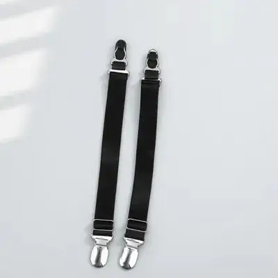 

Pair of Black Adjustable Nylon Women Garters 19Cm Metal Buckle for Stockings Hold Securely Sock Garter Women Garter