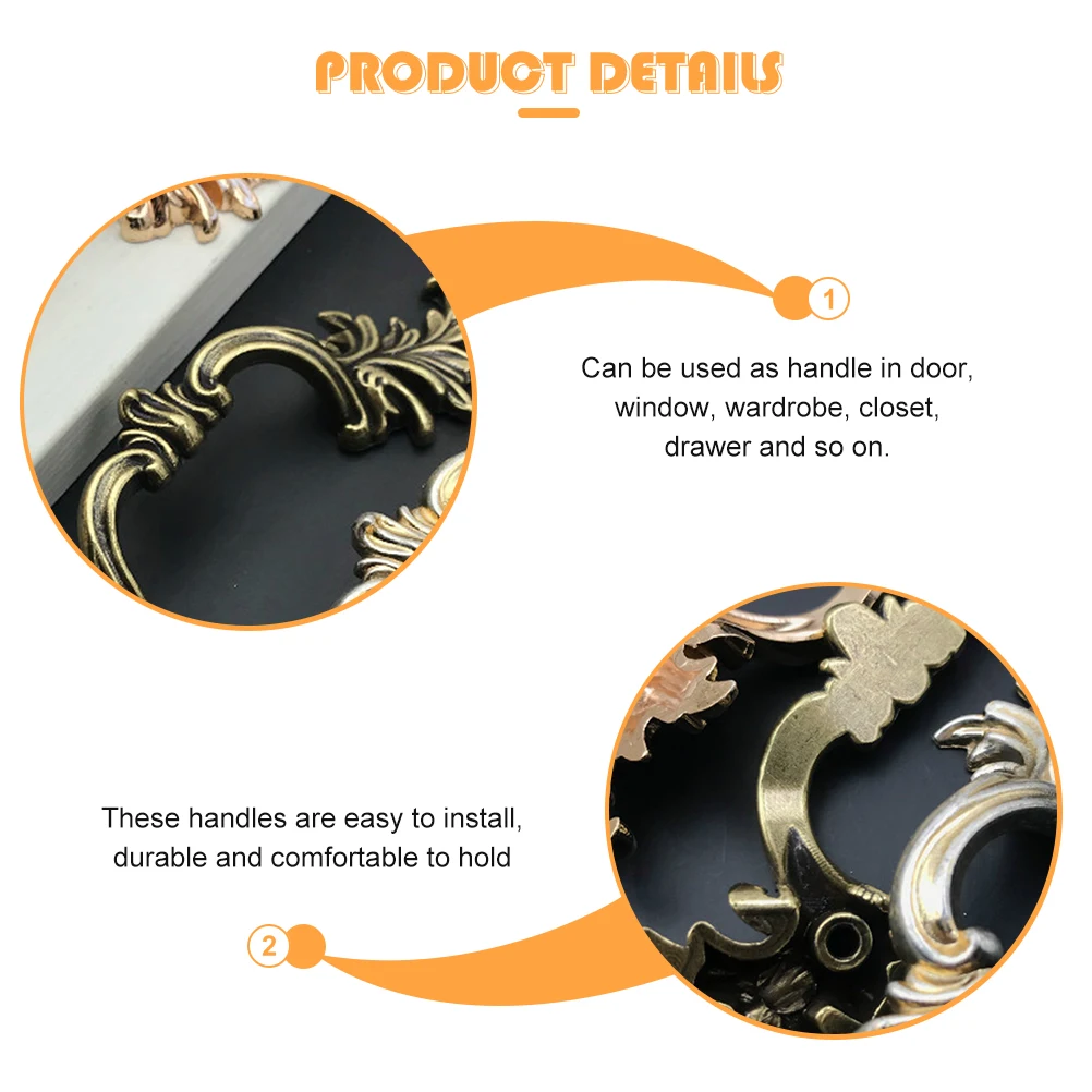 

European Style Handle Door Handles Modern Wardrobe Drawer Knob Zinc Alloy Cabinet