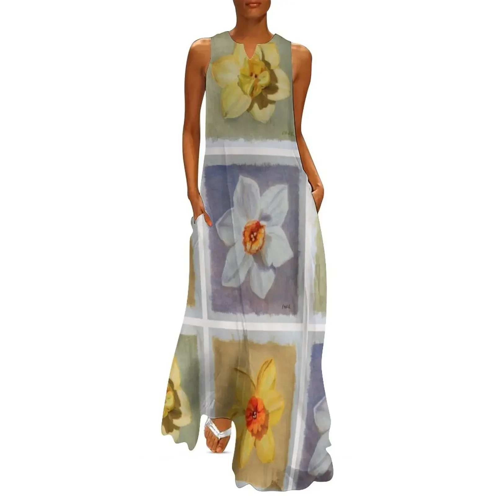 

Daffodil pattern Long Dress long dress women summer bandage dress prom dresses 2025